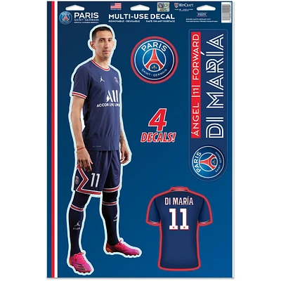 WinCraft Angel Di Maria Paris Saint-Germain 11'' x 17'' Multi-Use Player Decal Sheet