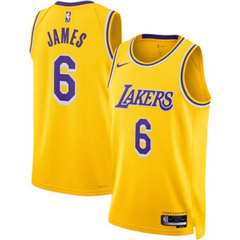 Unisex Nike LeBron James Gold Los Angeles Lakers Swingman Player Jersey - Icon Edition