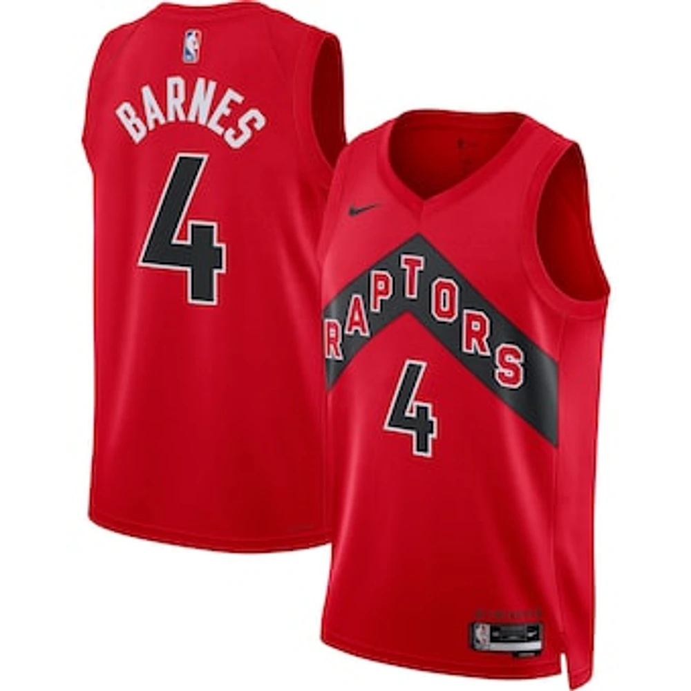 Unisex Nike Scottie Barnes Red Toronto Raptors Swingman Player Jersey - Icon Edition