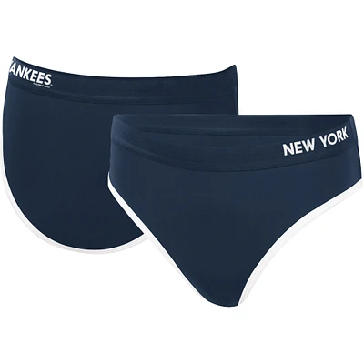 Women's G-III 4Her by Carl Banks Navy New York Yankees Southpaw Bikini Bottom