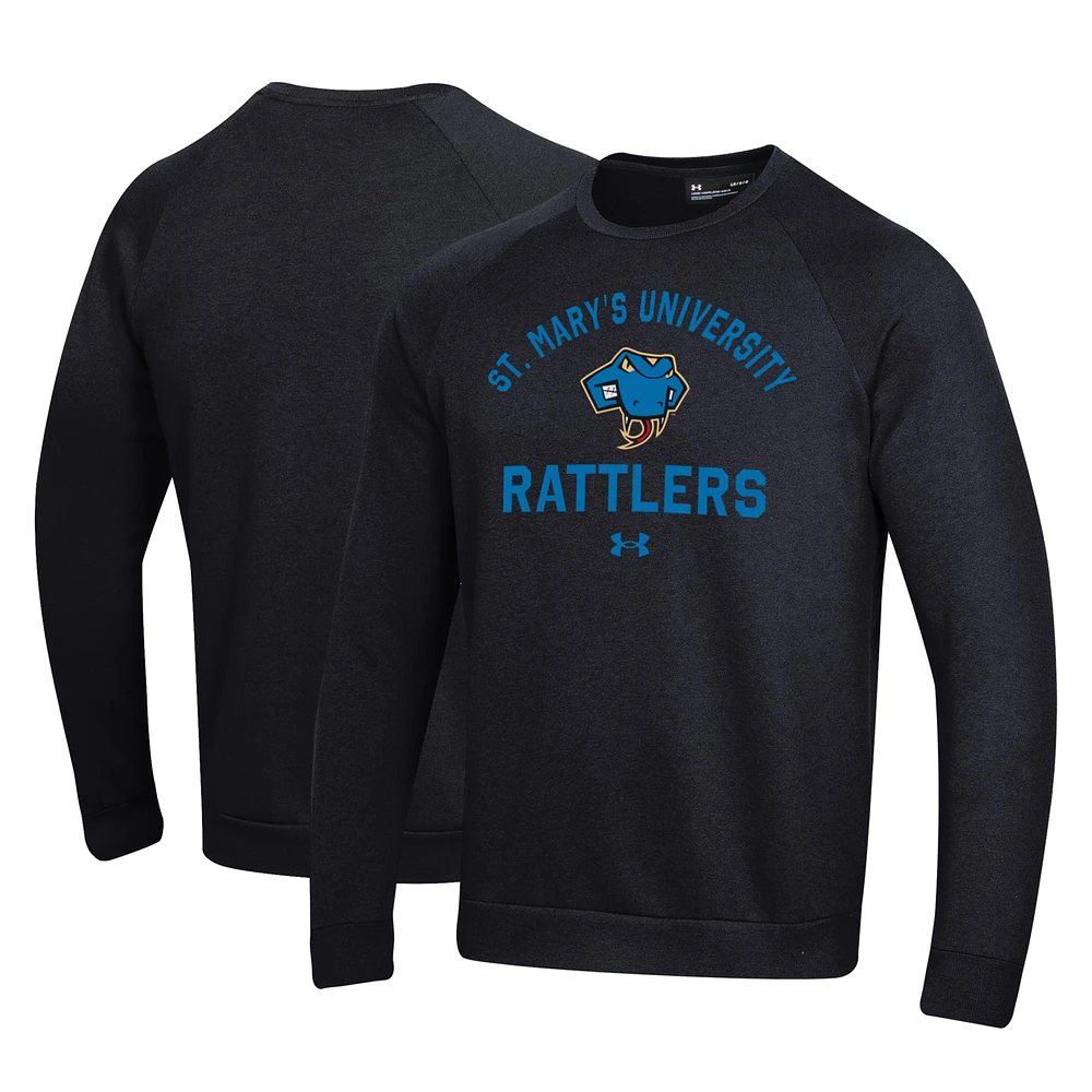 Men's Under Armour Black St. Mary's University Rattlers All Day Fleece Pullover Sweatshirt