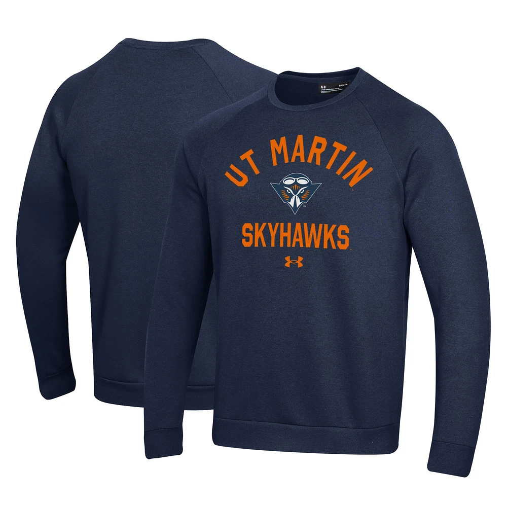Men's Under Armour Navy Tennessee-Martin Skyhawks All Day Fleece Pullover Sweatshirt