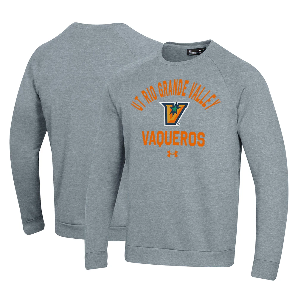 Men's Under Armour Gray Texas-Rio Grande Valley Vaqueros All Day Fleece Pullover Sweatshirt