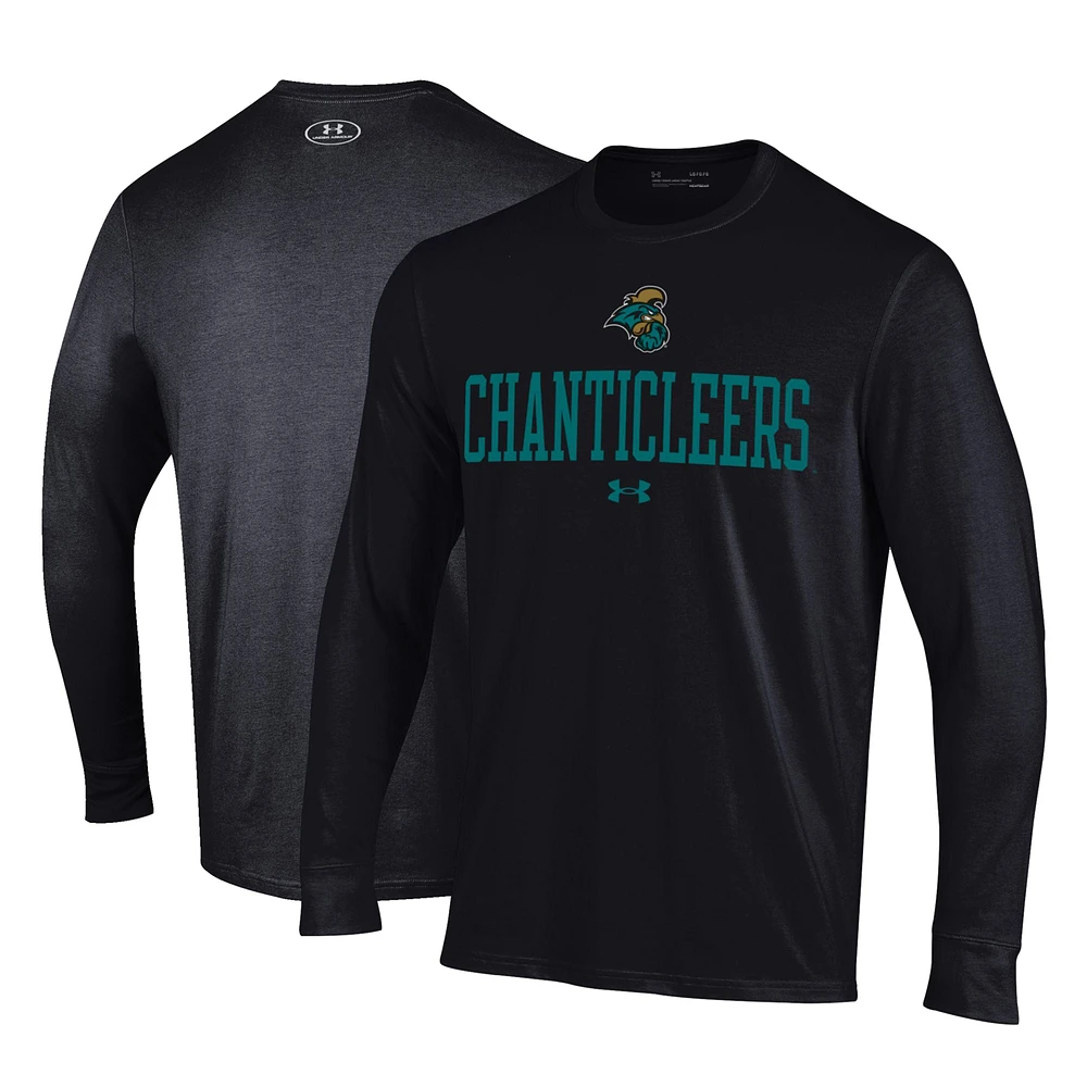 Men's Under Armour Black Coastal Carolina Chanticleers Performance Long Sleeve T-Shirt