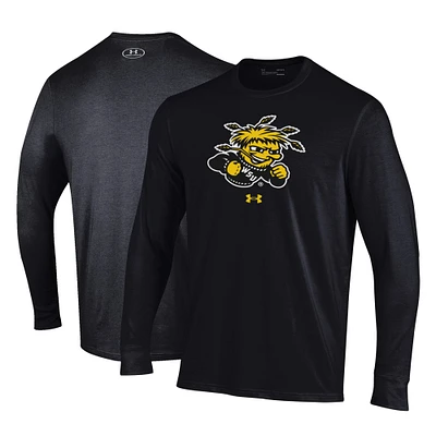 Men's Under Armour Black Wichita State Shockers Performance Long Sleeve T-Shirt