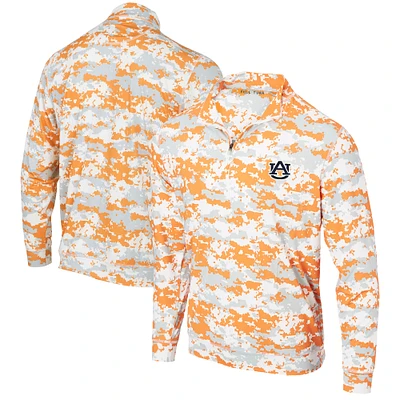 Men's Orange Auburn Tigers Digital Camo Performance Quarter-Zip Pullover Jacket