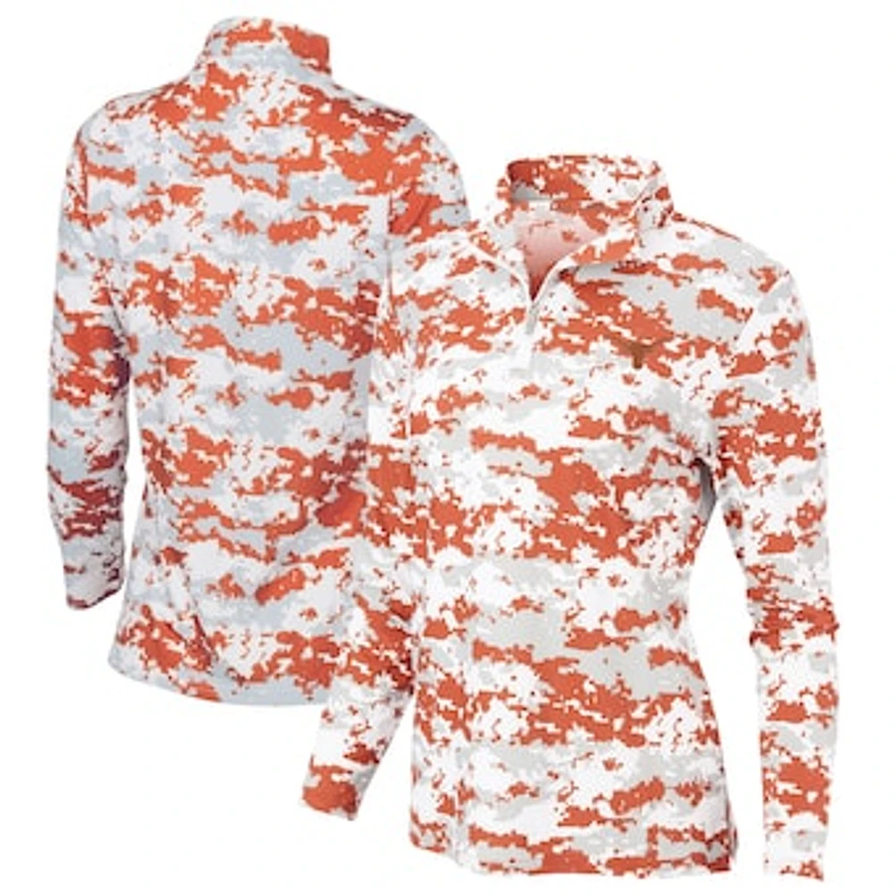 Women's Texas Orange Longhorns Digital Camo Performance Quarter-Zip Pullover Jacket