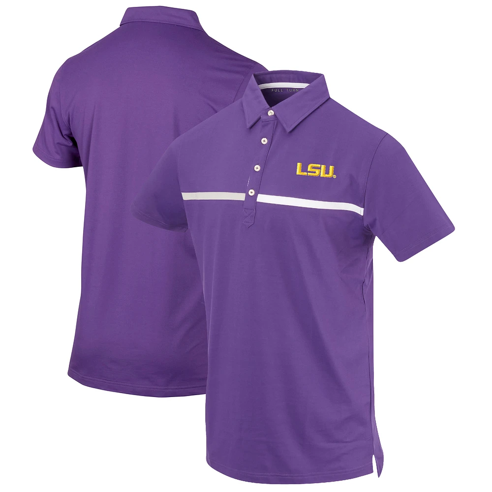 Men's Purple LSU Tigers Color Blocked Stretch Polo