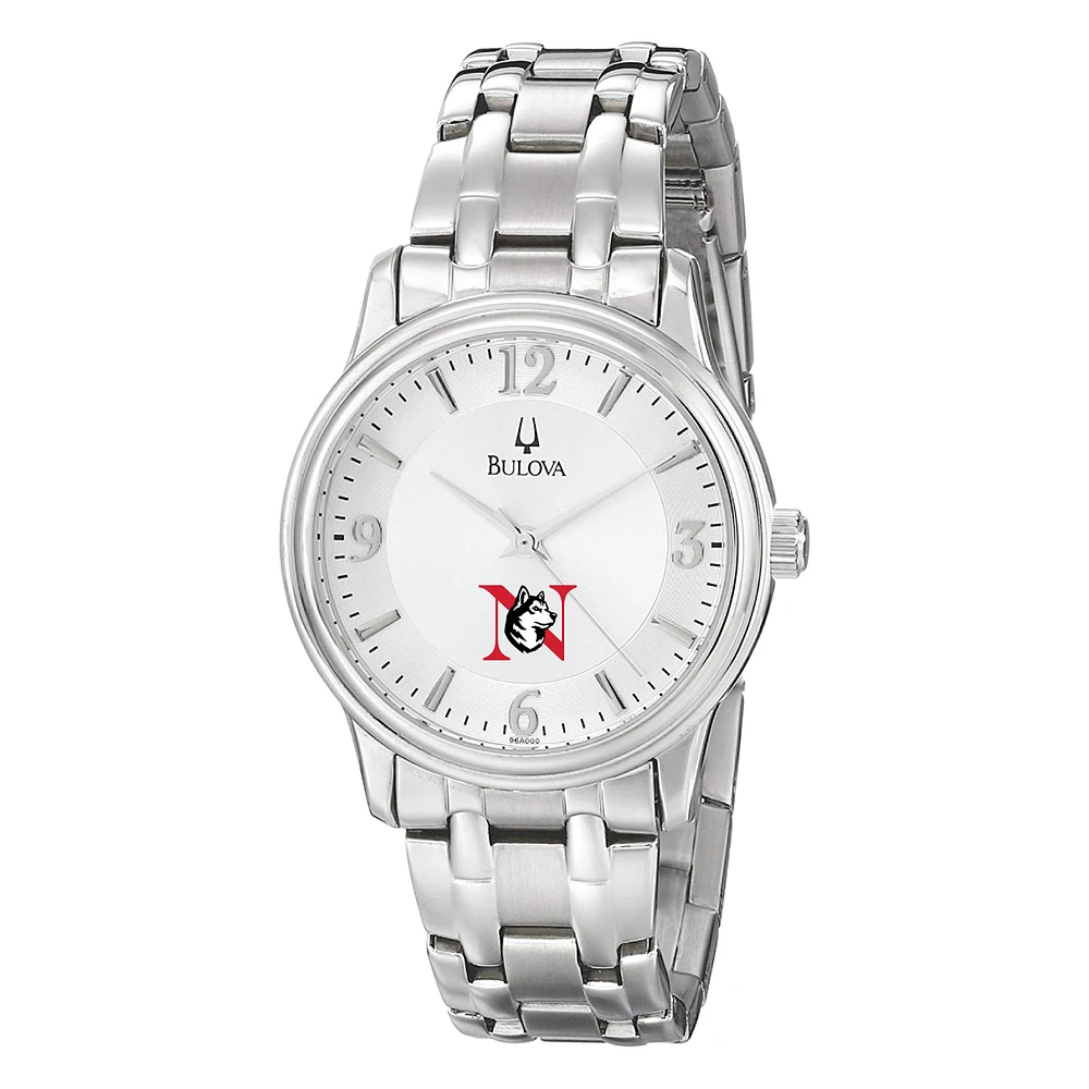 Men's Bulova Silver Northeastern Huskies