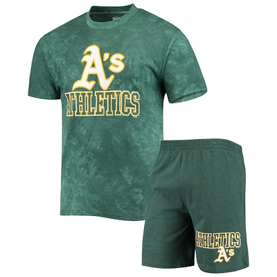Men's Concepts Sport Green Athletics Billboard Top & Shorts Sleep Set