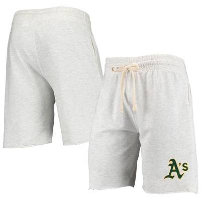 Men's Concepts Sport Oatmeal Athletics Mainstream Terry Tri-Blend Shorts