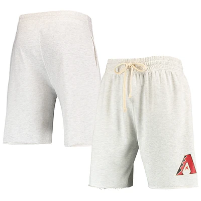 Men's Concepts Sport Oatmeal Arizona Diamondbacks Mainstream Terry Tri-Blend Shorts