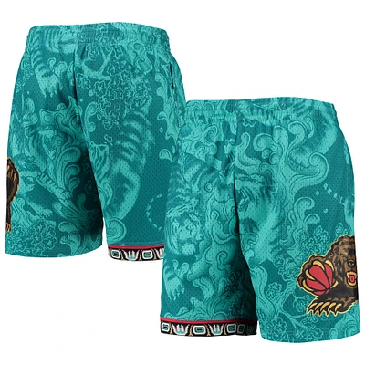 Men's Mitchell & Ness Turquoise Vancouver Grizzlies Hardwood Classics Lunar New Year Swingman Shorts