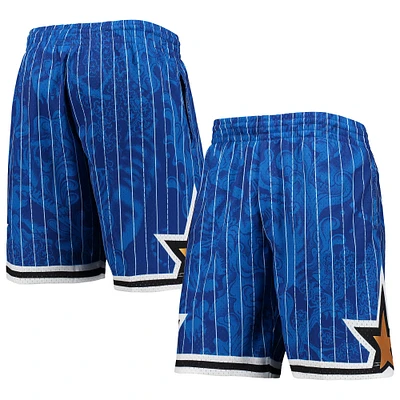 Men's Mitchell & Ness Blue Orlando Magic Hardwood Classics Lunar New Year Swingman Shorts