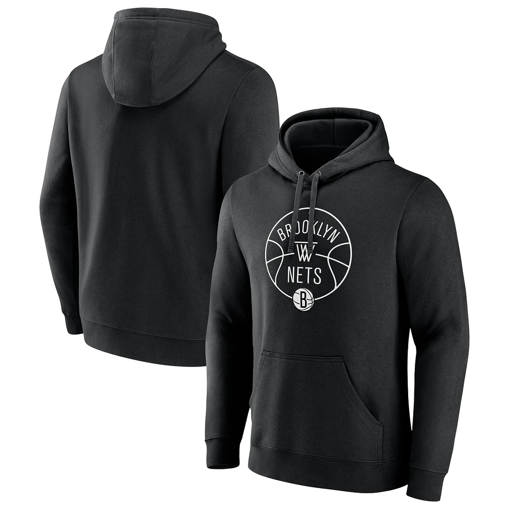 Men's Black Brooklyn Nets Tip-Off Pullover Hoodie