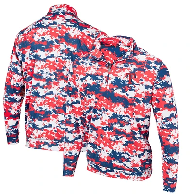 Men's Red Texas Rangers Digital Camo Performance Quarter-Zip Pullover Jacket