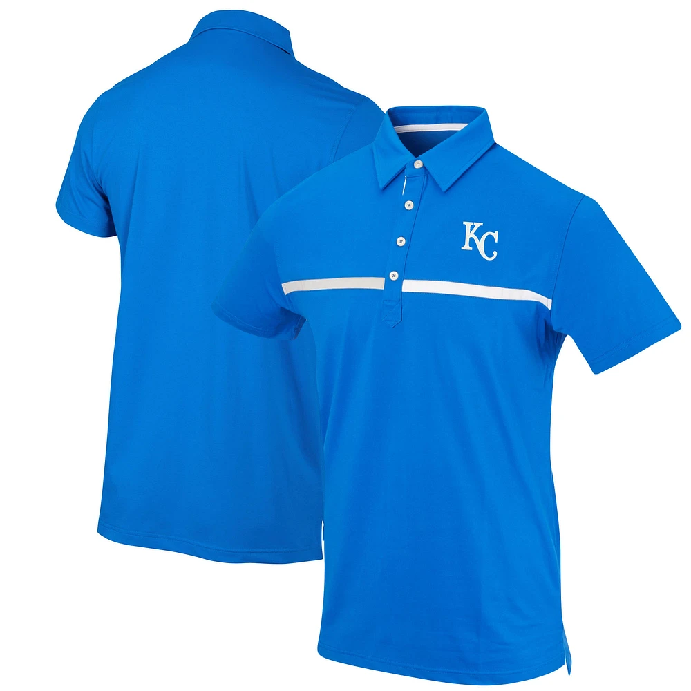 Men's Royal Kansas City Royals Color Blocked Stretch Polo