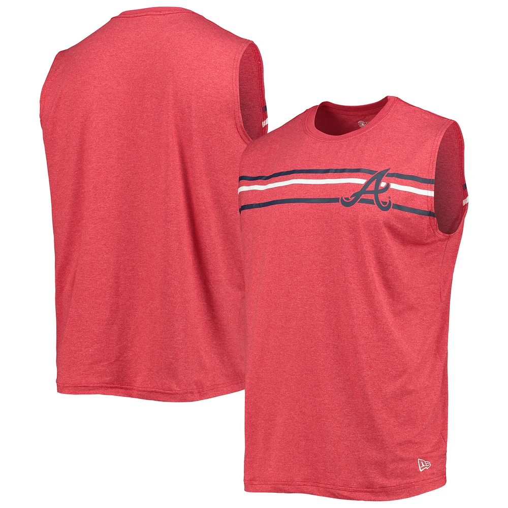 Men's New Era Red Atlanta Braves Muscle Tank Top
