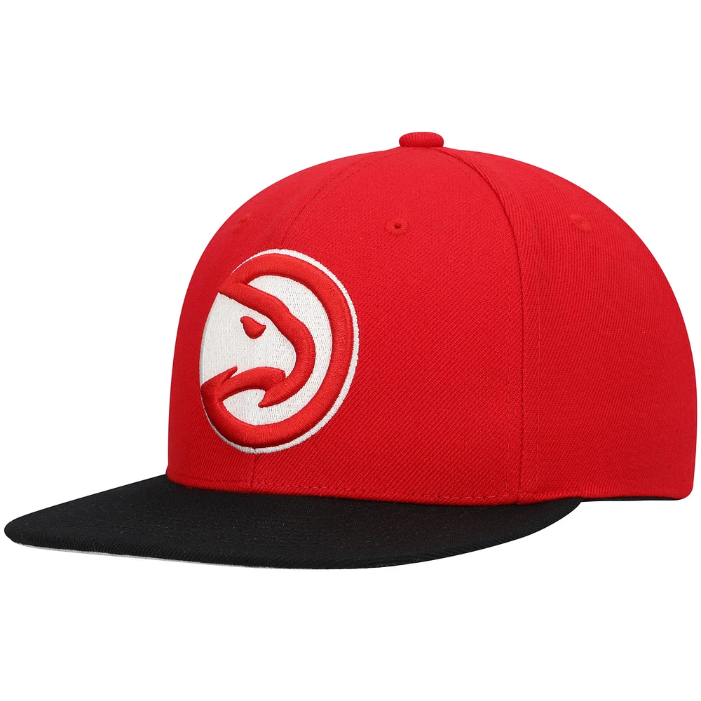 Men's Mitchell & Ness Red/Black Atlanta Hawks Team Two-Tone 2.0 Snapback Hat