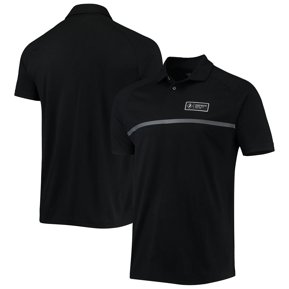 Men's Levelwear Black Chicago White Sox Sector Raglan Polo