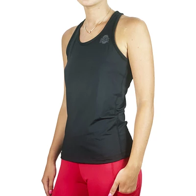 Women's Black Ohio State Buckeyes Mesh Racerback Tank Top
