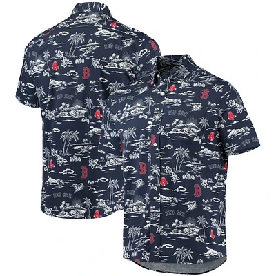Men's Reyn Spooner Navy Boston Red Sox Kekai Performance Button-Down Shirt