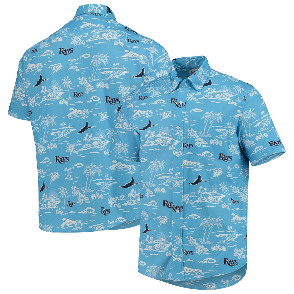 Men's Reyn Spooner Light Blue Tampa Bay Rays Kekai Performance Button-Down Shirt