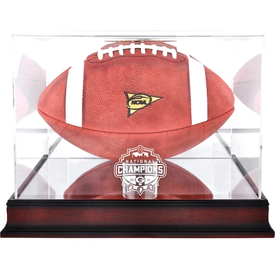 Georgia Bulldogs 2021 College Football Playoff Champions Mahogany Football Display Case