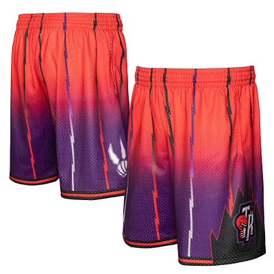 Men's Mitchell & Ness Purple/ Toronto Raptors 1998/99 Hardwood Classics Fadeaway Reload 3.0 Swingman Shorts