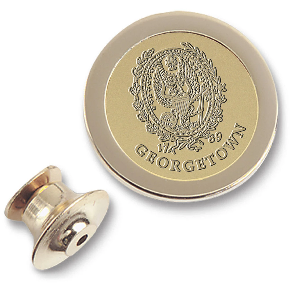Gold Georgetown Hoyas Logo Lapel Pin
