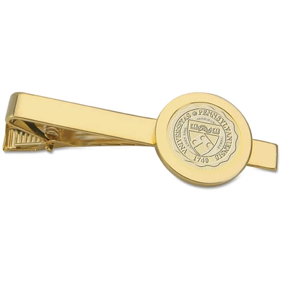 Gold Pennsylvania Quakers Logo Tie Bar