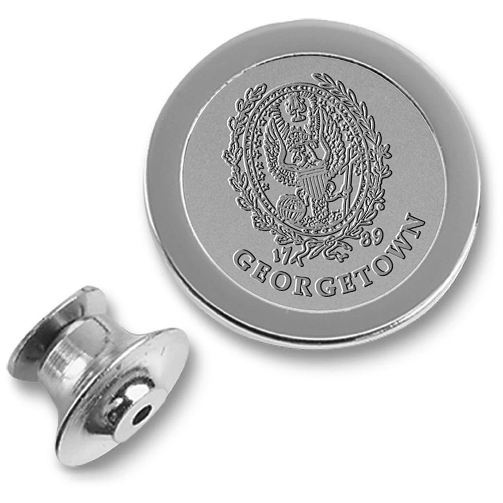 Silver Georgetown Hoyas Lapel Pin