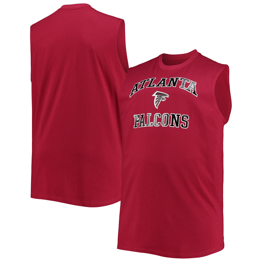 Men's Red Atlanta Falcons Big & Tall Muscle Tank Top