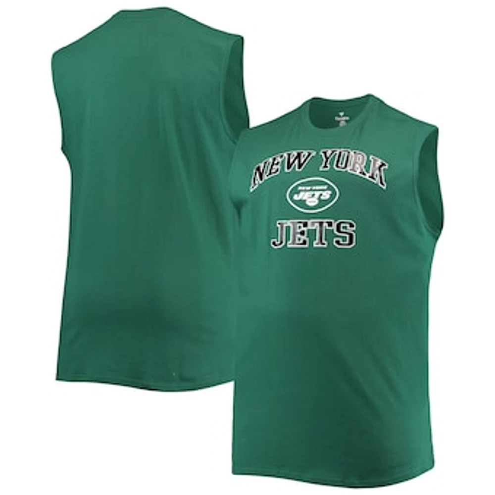 Men's Green New York Jets Big & Tall Muscle Tank Top