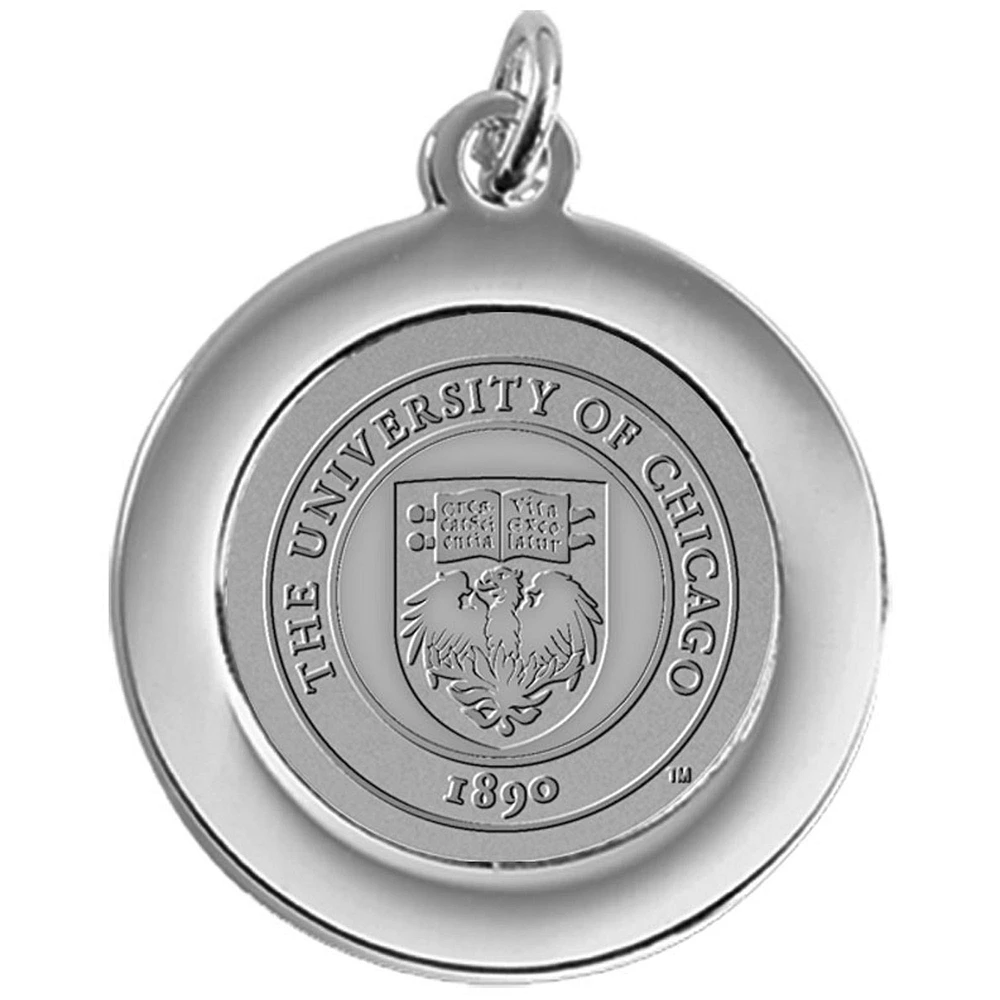 Silver UChicago Maroons Pendant