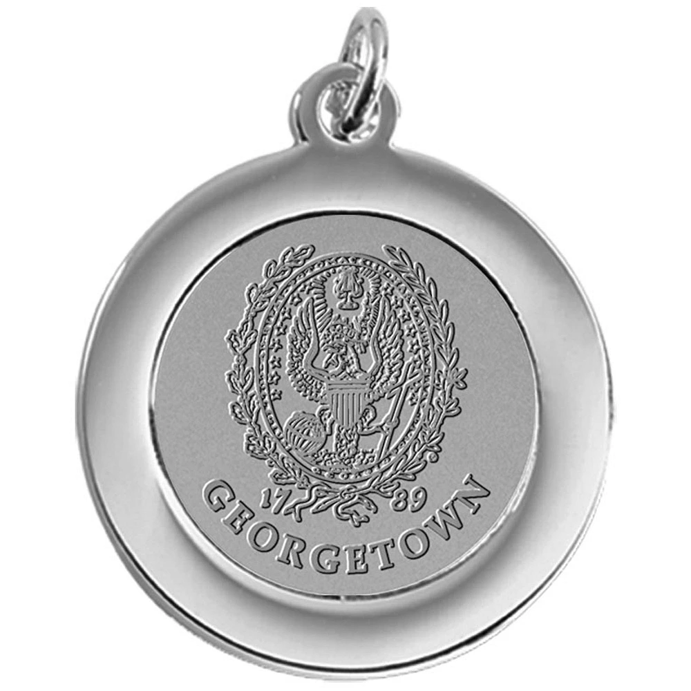 Silver Georgetown Hoyas Pendant