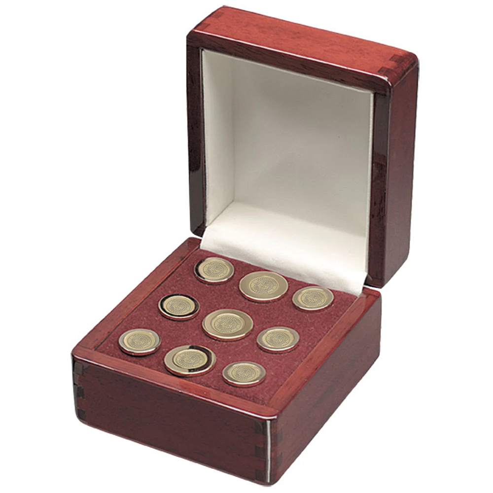 Gold Northeastern Huskies Nine-Piece Blazer Button Set