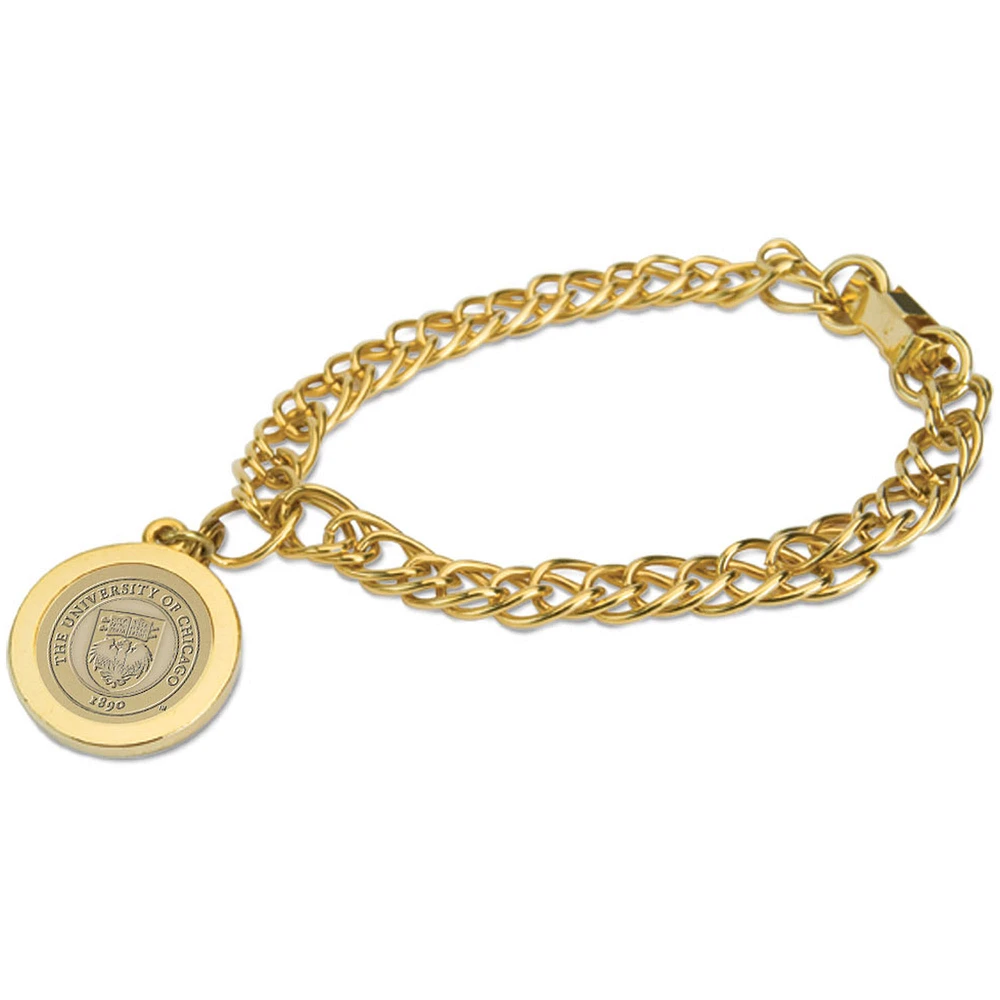 Women's Gold UChicago Maroons Charm Bracelet