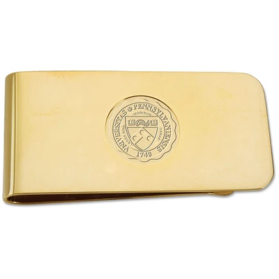 Gold Pennsylvania Quakers Logo Money Clip