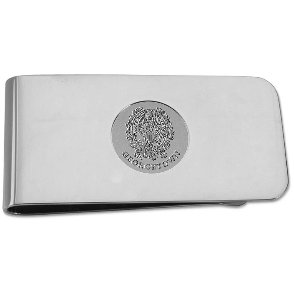 Silver Georgetown Hoyas Logo Money Clip