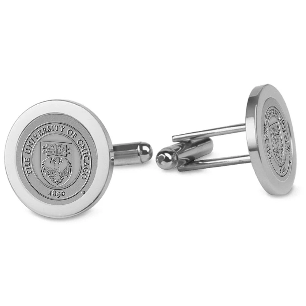 Silver UChicago Maroons Logo Cufflinks