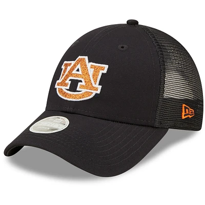 Women's New Era Navy Auburn Tigers 9FORTY Logo Spark Trucker Snapback Hat