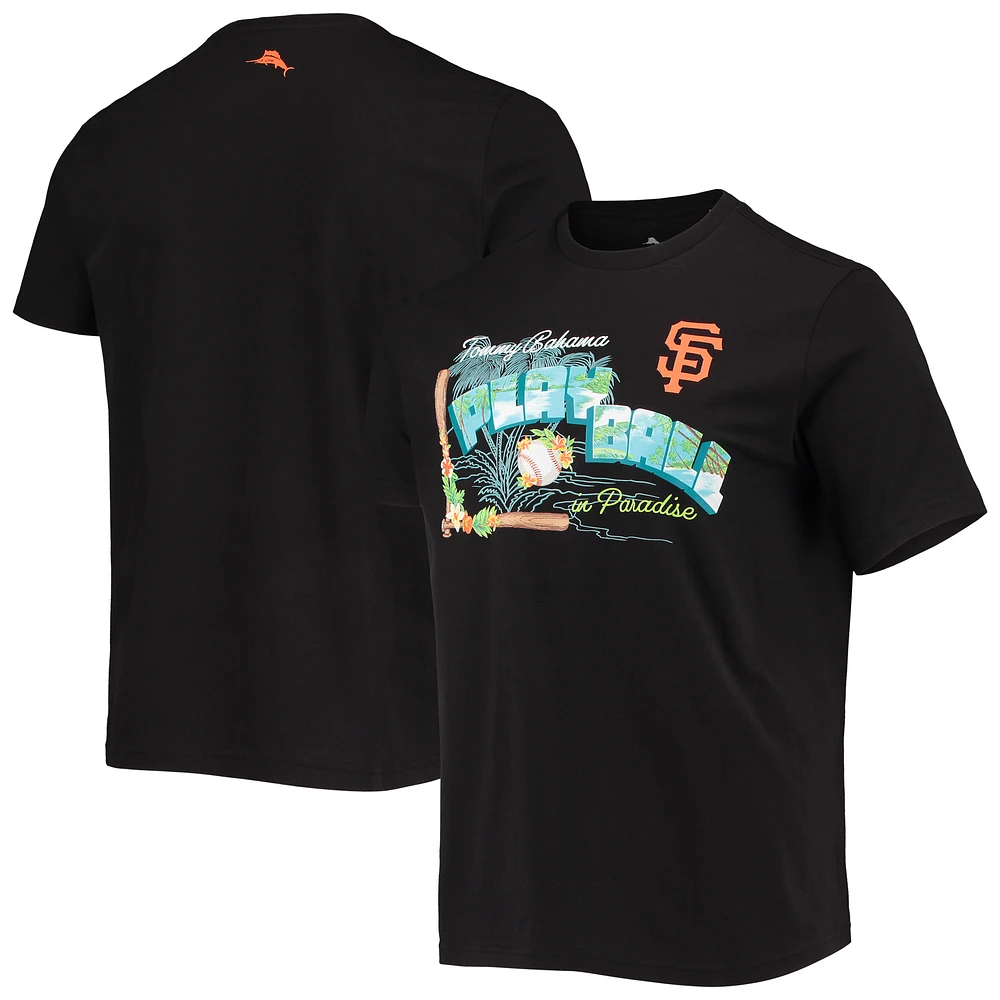 Men's Tommy Bahama Black San Francisco Giants Play Ball T-Shirt