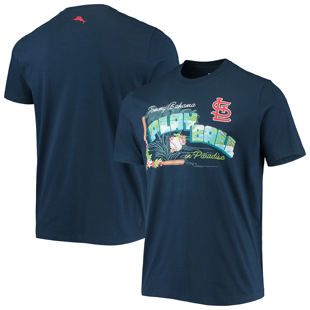 Men's Tommy Bahama Navy St. Louis Cardinals Play Ball T-Shirt