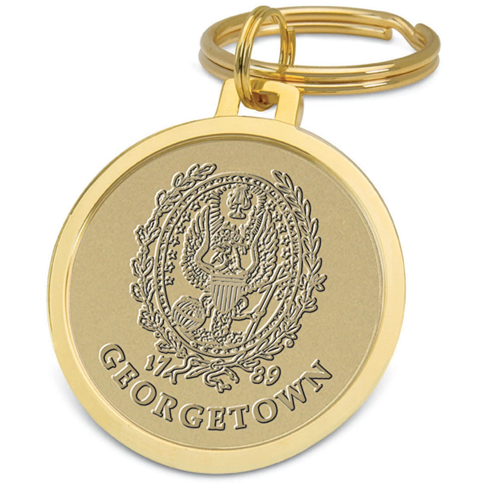 Gold Georgetown Hoyas Split-Wire Key Ring