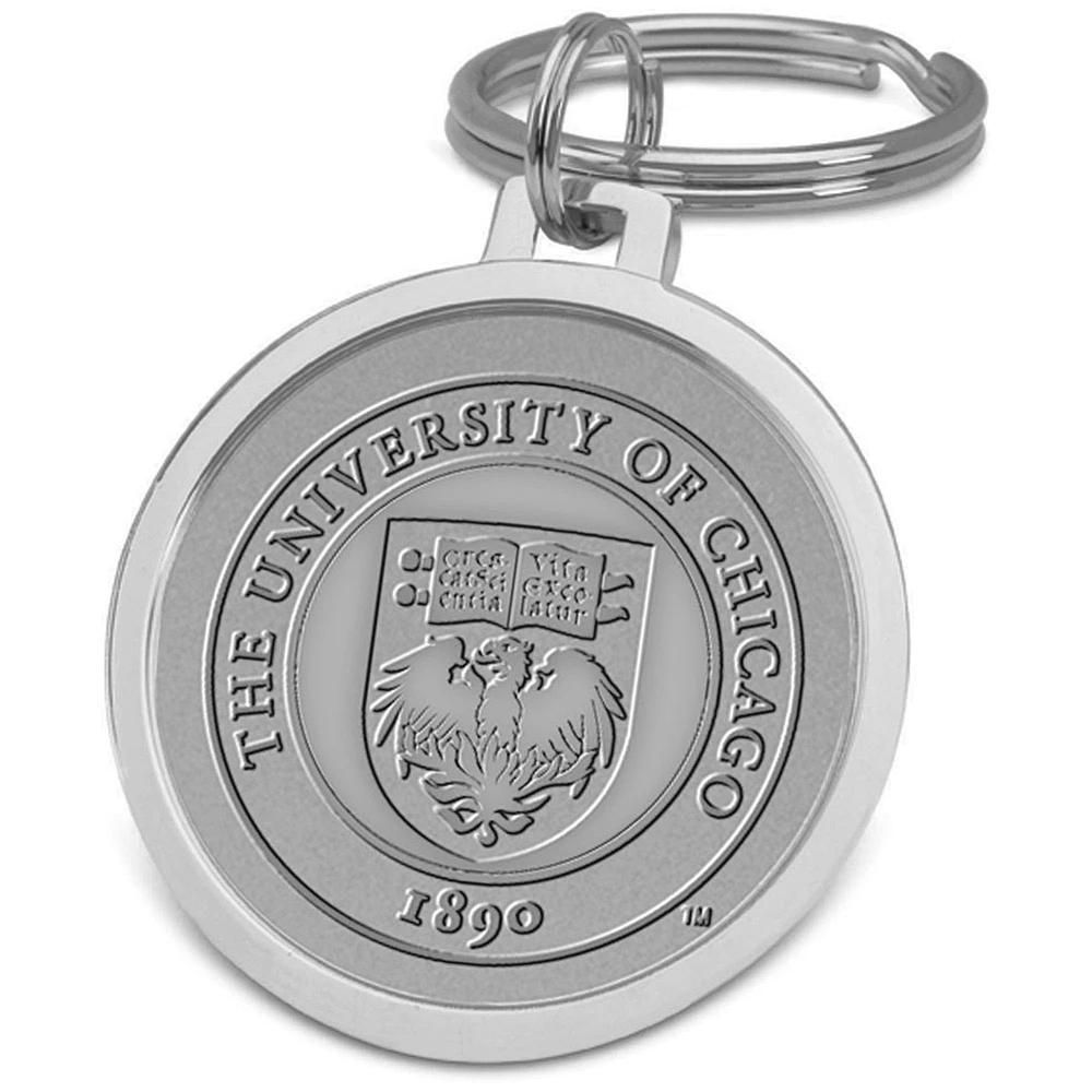 Silver UChicago Maroons Split-Wire Key Ring