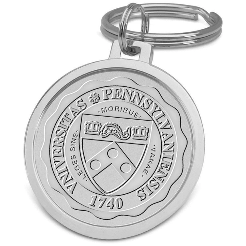 Silver Pennsylvania Quakers Split-Wire Key Ring