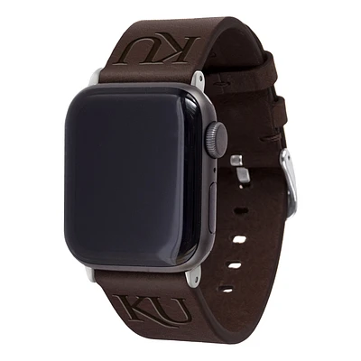 Kansas Jayhawks Leather Apple Watch Band