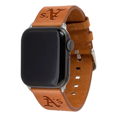 Tan Athletics Leather Apple Watch Band