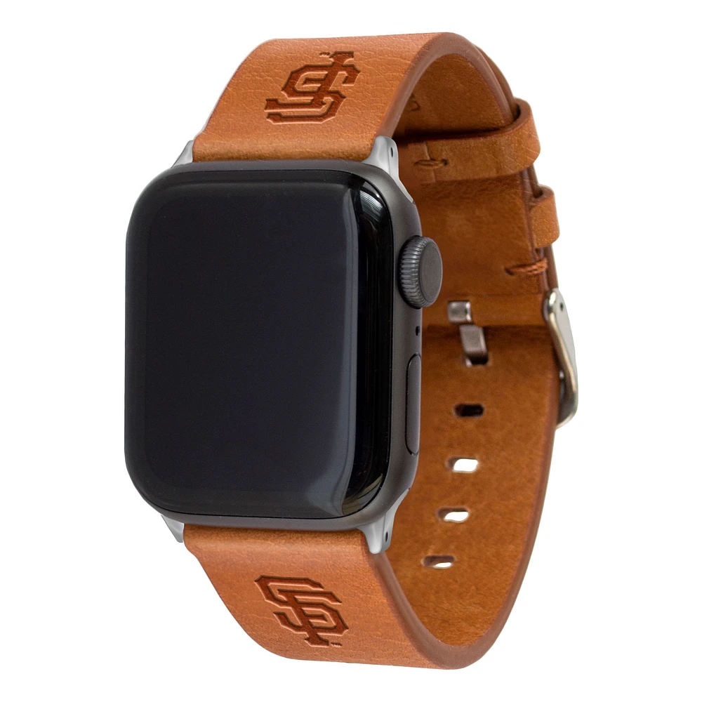 Tan San Francisco Giants Leather Apple Watch Band